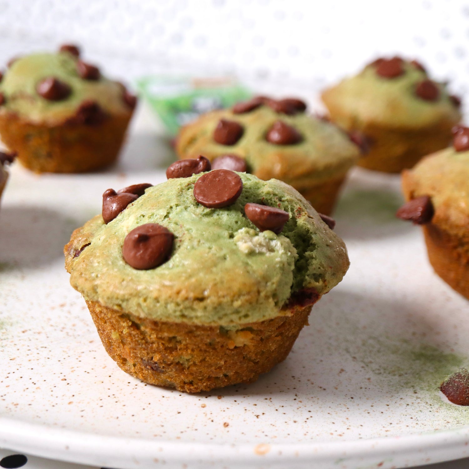 Immune Boosting Choc Chip Muffins with Greens Powder