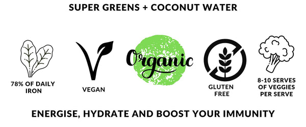 Coconut Greens, Energise, Hydrate and boost your immunity