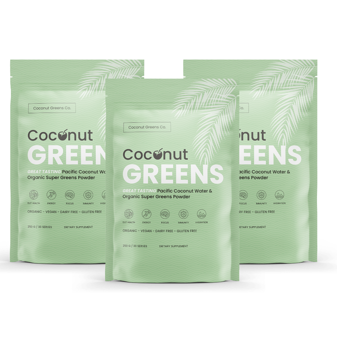 Coconut Greens Co. Food Coconut Greens – 3-Pack (3 × 250g Pouches, 90 Serves, Save 15%)
