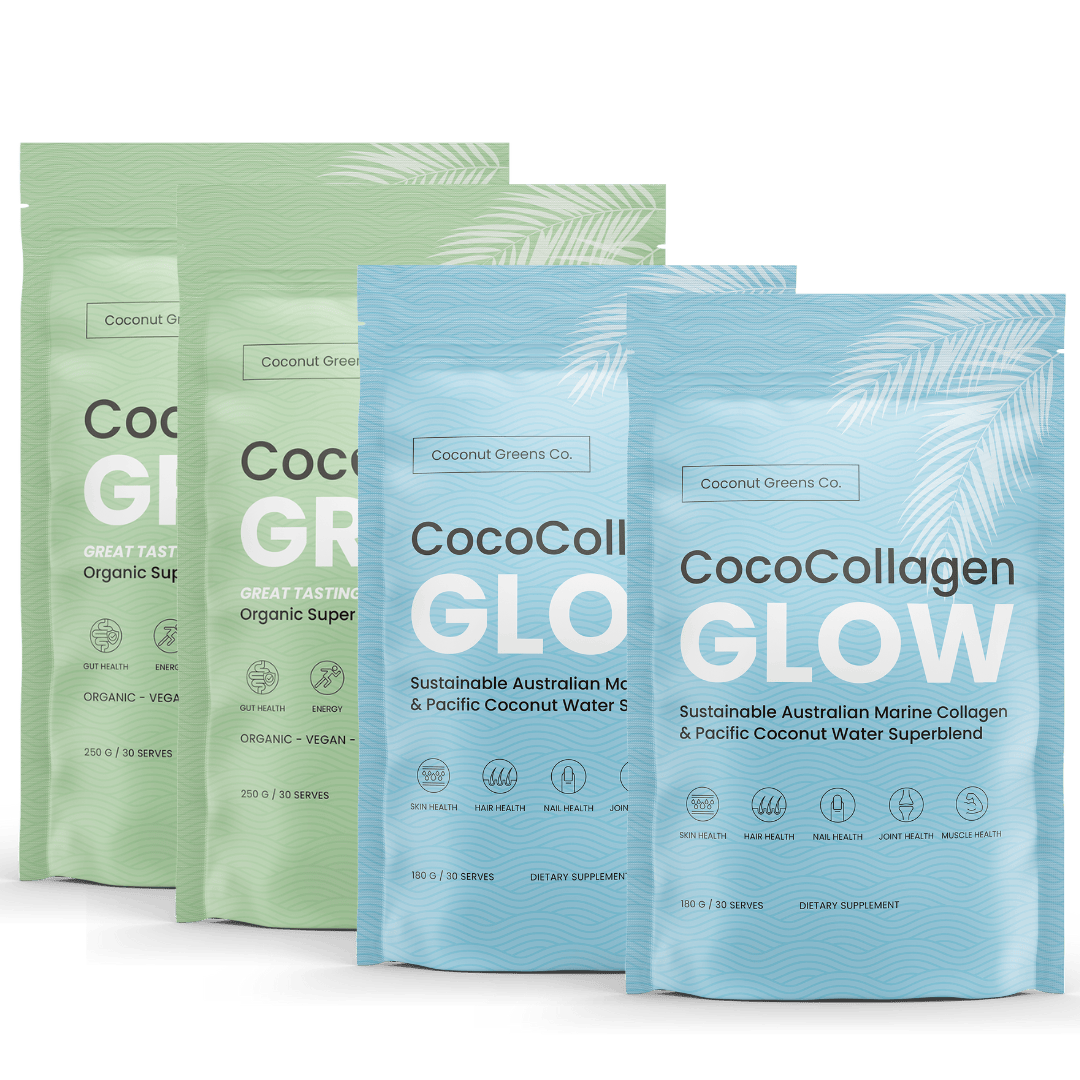 Coconut Greens Co. Food Glow & Greens Power Pack (2x2-Pack, 60 serves)