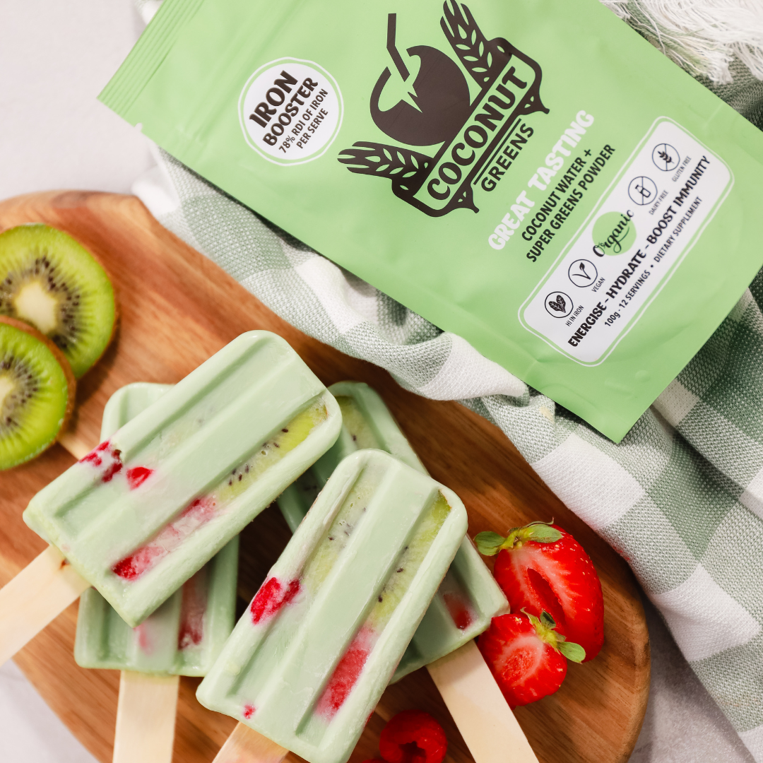 Fruit Popsicles with Super Greens