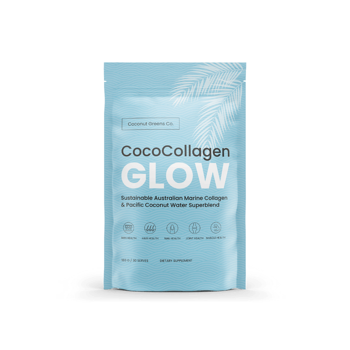 CocoCollagen GLOW – Marine Collagen with Coconut Water | 180g Powder (30 Serves)