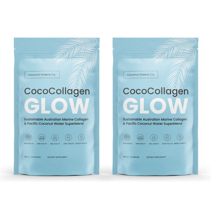 CocoCollagen Glow – 2-Pack (2 × 180g Pouches, 60 Serves, Save 10%)