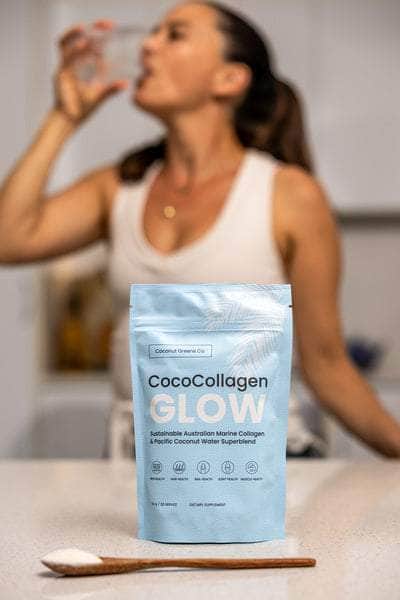 Coconut Greens Co. Marine Collagen Powder CocoCollagen GLOW – Marine Collagen with Coconut Water | 180g Powder (30 Serves)