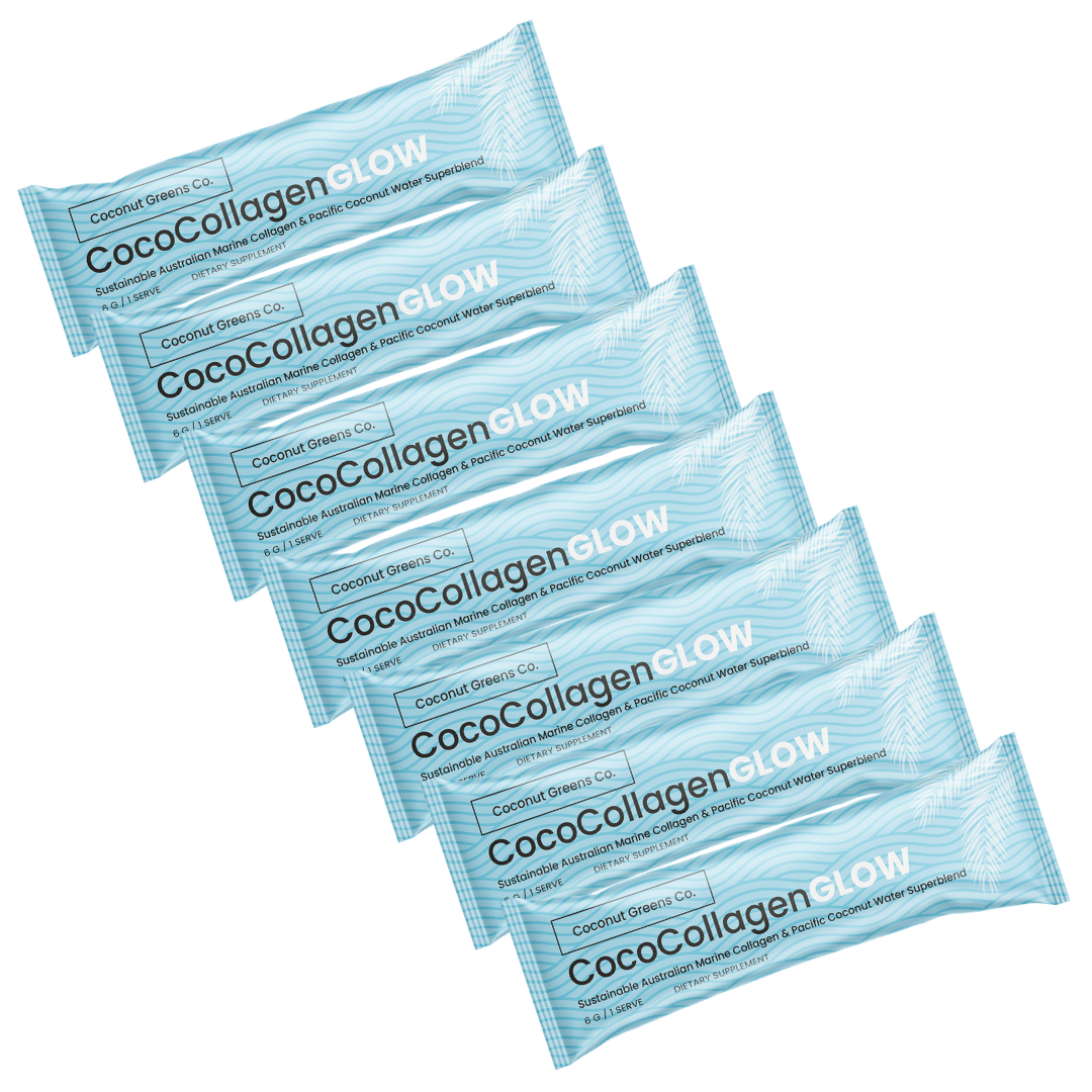 Coconut Greens Co. Marine Collagen Powder CocoCollagen Glow — Travel Size 7 Pack