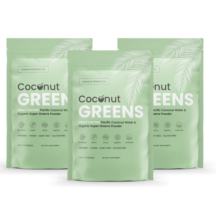 Coconut Greens – 3-Pack (3 × 250g Pouches, 90 Serves, Save 15%)
