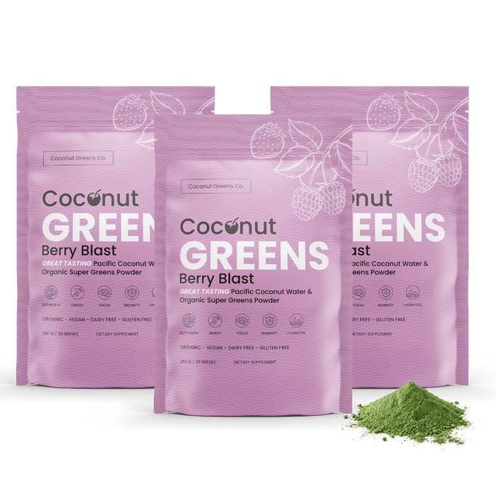 Coconut Greens – 3-Pack (3 × 250g Pouches, 90 Serves, Save 15%)