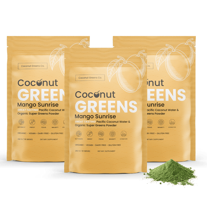 Coconut Greens – 3-Pack (3 × 250g Pouches, 90 Serves, Save 15%)