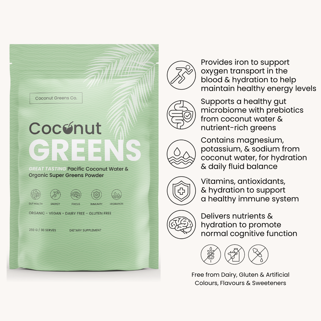 Coconut Greens Co. Food Coconut Greens - Coconut Water with Super Greens 250g Pouch