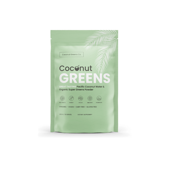 Coconut Greens – Super Greens with Coconut Water | 250g Pouch (30 Serves)