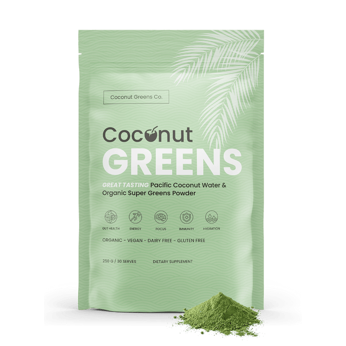 Coconut Greens – Super Greens with Coconut Water | 250g Pouch (30 Serves)
