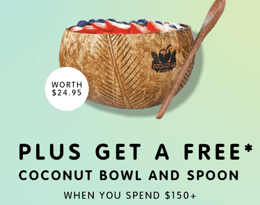 Coconut Greens Copy of All Natural Coconut Bowl & Spoon