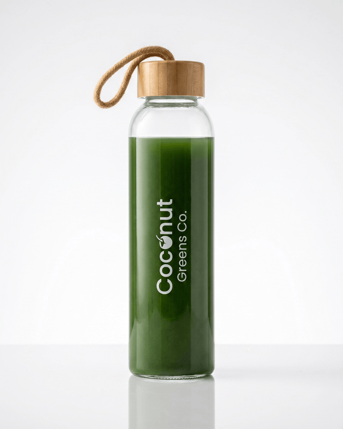 Glass Shaker Bottle with Bamboo Lid