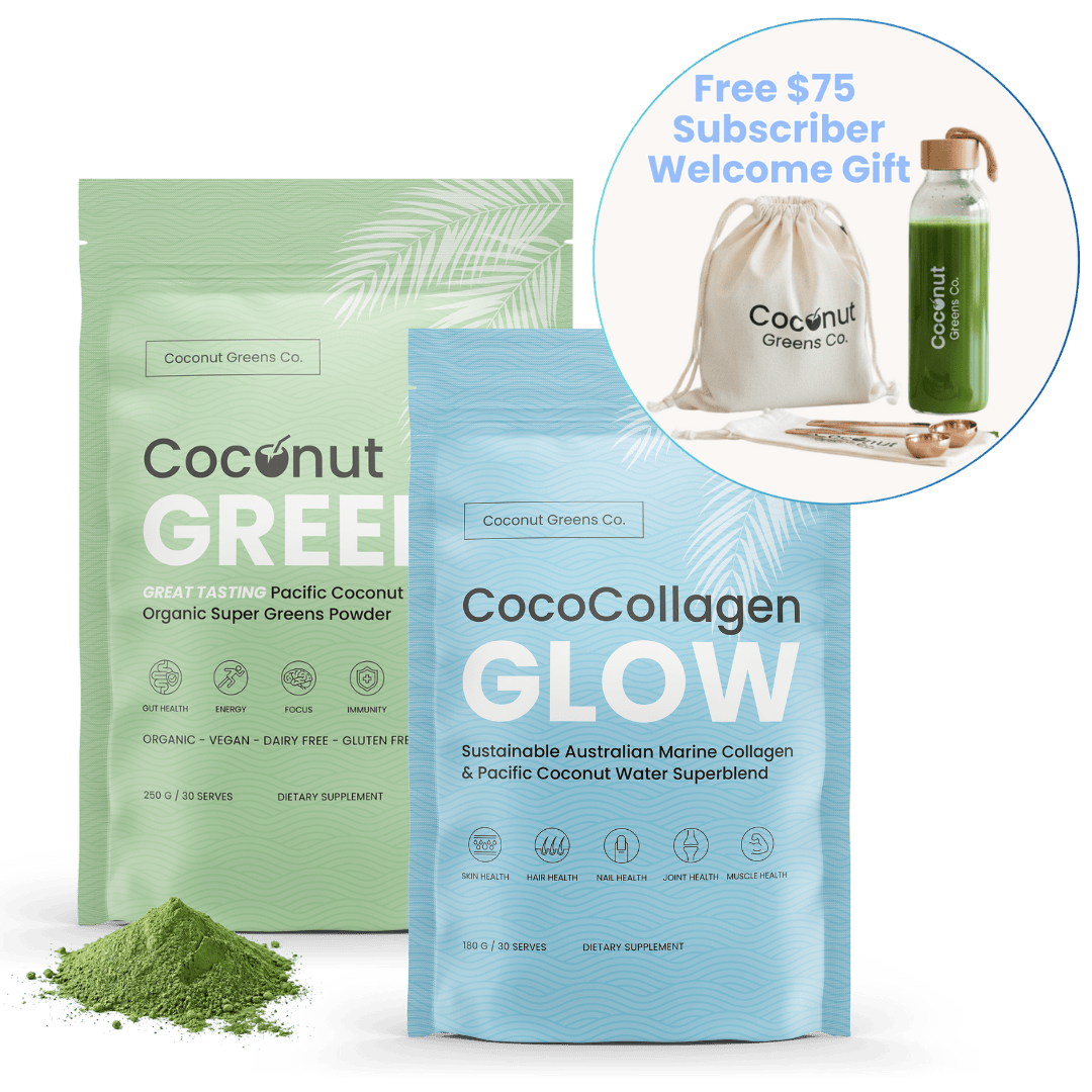 Coconut Greens Co. Food Glow & Go: Feel Good, Look Good Duo – 1×2-Pack, 30 serves