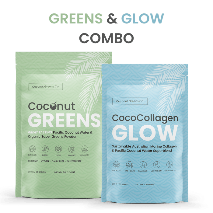 Greens and Glow – Daily Supergreens & Collagen Combo
